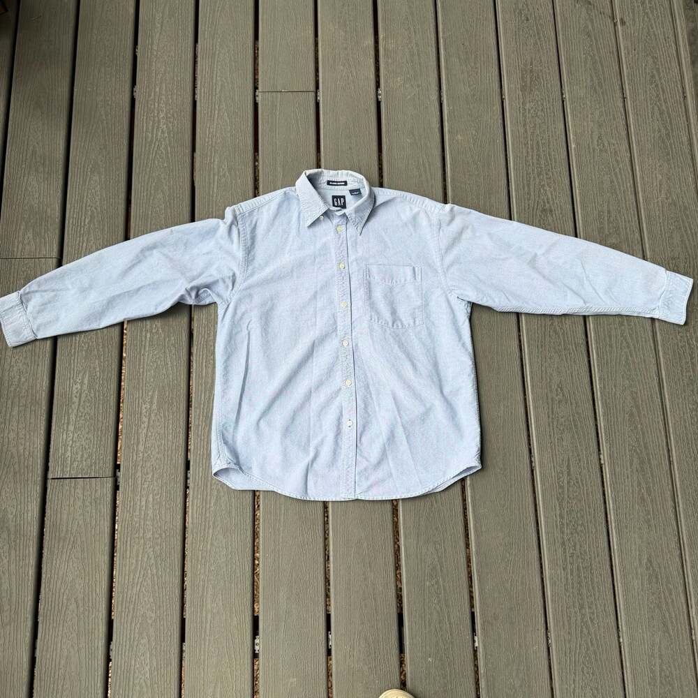 Gap Men's Classic Oxford Long Sleeve Button Down Shirt